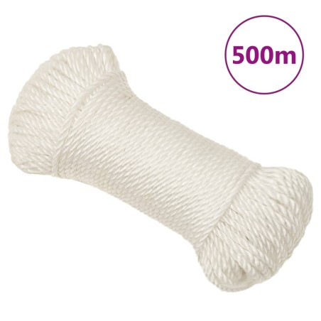 vidaXL Cuerda de trabajo polipropileno blanco 3 mm 500 m