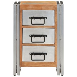 vidaXL Cajonera de madera maciza reciclada 40x30x60 cm 