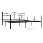 vidaXL Estructura de cama de metal negro 200x200 cm vidaXL Estructura de cama de metal negro 200x200 cm