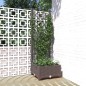 vidaXL Jardinera con enrejado PP marrón 40x40x121,5 cm vidaXL Jardinera con enrejado PP marrón 40x40x121,5 cm