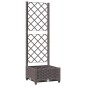 vidaXL Jardinera con enrejado PP marrón 40x40x121,5 cm vidaXL Jardinera con enrejado PP marrón 40x40x121,5 cm