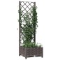 vidaXL Jardinera con enrejado PP marrón 40x40x121,5 cm vidaXL Jardinera con enrejado PP marrón 40x40x121,5 cm