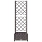 vidaXL Jardinera con enrejado PP marrón 40x40x121,5 cm vidaXL Jardinera con enrejado PP marrón 40x40x121,5 cm