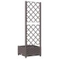 vidaXL Jardinera con enrejado PP marrón 40x40x121,5 cm vidaXL Jardinera con enrejado PP marrón 40x40x121,5 cm