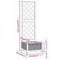 vidaXL Jardinera con enrejado PP marrón 40x40x121,5 cm vidaXL Jardinera con enrejado PP marrón 40x40x121,5 cm