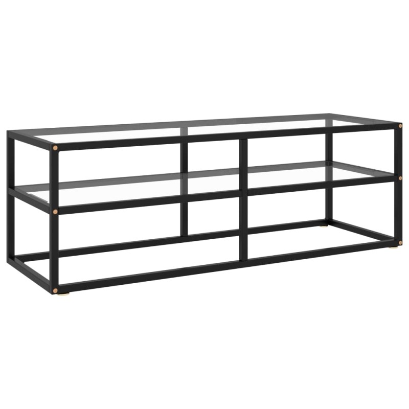 vidaXL Mueble para TV negro con vidrio templado negro 120x40x40 cm vidaXL Mueble para TV negro con vidrio templado negro 120x40x40 cm