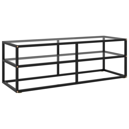 vidaXL Mueble para TV negro con vidrio templado negro 120x40x40 cm