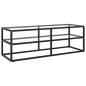 vidaXL Mueble para TV negro con vidrio templado negro 120x40x40 cm vidaXL Mueble para TV negro con vidrio templado negro 120x40x40 cm