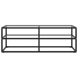 vidaXL Mueble para TV negro con vidrio templado negro 120x40x40 cm