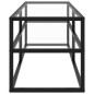 vidaXL Mueble para TV negro con vidrio templado negro 120x40x40 cm vidaXL Mueble para TV negro con vidrio templado negro 120x40x40 cm