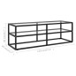 vidaXL Mueble para TV negro con vidrio templado negro 120x40x40 cm vidaXL Mueble para TV negro con vidrio templado negro 120x40x40 cm