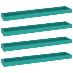 vidaXL Estantes de pared Loggia 4 uds azul MDF 80x15x4 cm