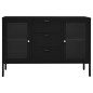 vidaXL Aparador de acero y vidrio negro 105x35x70 cm vidaXL Aparador de acero y vidrio negro 105x35x70 cm