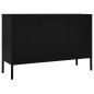 vidaXL Aparador de acero y vidrio negro 105x35x70 cm vidaXL Aparador de acero y vidrio negro 105x35x70 cm