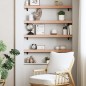 vidaXL Estante de pared madera roble tratada marrón claro 100x10x6 cm vidaXL Estante de pared madera roble tratada marrón claro 100x10x6 cm