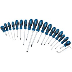Draper Tools Juego de destornilladores 19 unidades azul 09548