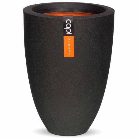 Capi Jarrón Urban Smooth elegante bajo negro 36x47 cm KBL782 