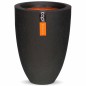 Capi Jarrón Urban Smooth elegante bajo negro 36x47 cm KBL782 Capi Jarrón Urban Smooth elegante bajo negro 36x47 cm KBL782