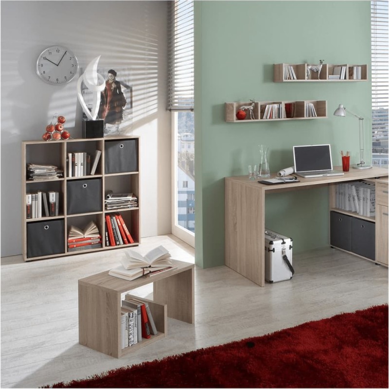 FMD Mesa de centro 2 en 1 color roble 59x36x38 cm FMD Mesa de centro 2 en 1 color roble 59x36x38 cm