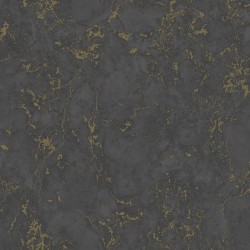 DUTCH WALLCOVERINGS Papel  de pared mármol negro y dorado