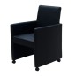 vidaXL Sillas de comedor 2 unidades cuero sintético negro vidaXL Sillas de comedor 2 unidades cuero sintético negro