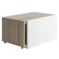 FMD Mesa de centro extensible color roble y blanco FMD Mesa de centro extensible color roble y blanco