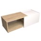 FMD Mesa de centro extensible color roble y blanco FMD Mesa de centro extensible color roble y blanco