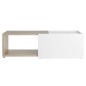 FMD Mesa de centro extensible color roble y blanco FMD Mesa de centro extensible color roble y blanco