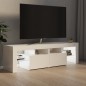 vidaXL Mueble de TV con luces LED blanco brillante 140x36,5x40 cm