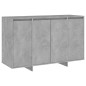 vidaXL Aparador de madera contrachapada gris hormigón 120x41x75 cm vidaXL Aparador de madera contrachapada gris hormigón 120x41x75 cm