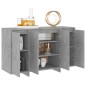 vidaXL Aparador de madera contrachapada gris hormigón 120x41x75 cm vidaXL Aparador de madera contrachapada gris hormigón 120x41x75 cm