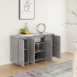 vidaXL Aparador de madera contrachapada gris hormigón 120x41x75 cm vidaXL Aparador de madera contrachapada gris hormigón 120x41x75 cm