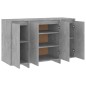 vidaXL Aparador de madera contrachapada gris hormigón 120x41x75 cm vidaXL Aparador de madera contrachapada gris hormigón 120x41x75 cm