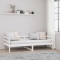 vidaXL Sofá cama madera maciza de pino blanco 90x190 cm vidaXL Sofá cama madera maciza de pino blanco 90x190 cm