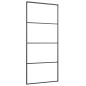 vidaXL Puerta corredera aluminio y vidrio ESG negra 90x205 cm vidaXL Puerta corredera aluminio y vidrio ESG negra 90x205 cm