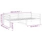 vidaXL Sofá cama madera maciza de pino blanco 90x190 cm vidaXL Sofá cama madera maciza de pino blanco 90x190 cm