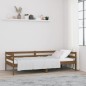 vidaXL Sofá cama de madera maciza de pino marrón miel 80x200 cm vidaXL Sofá cama de madera maciza de pino marrón miel 80x200 cm