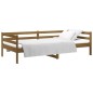 vidaXL Sofá cama de madera maciza de pino marrón miel 80x200 cm vidaXL Sofá cama de madera maciza de pino marrón miel 80x200 cm