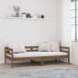 vidaXL Sofá cama de madera maciza de pino marrón miel 80x200 cm vidaXL Sofá cama de madera maciza de pino marrón miel 80x200 cm
