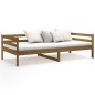 vidaXL Sofá cama de madera maciza de pino marrón miel 80x200 cm vidaXL Sofá cama de madera maciza de pino marrón miel 80x200 cm