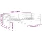 vidaXL Sofá cama de madera maciza de pino marrón miel 80x200 cm vidaXL Sofá cama de madera maciza de pino marrón miel 80x200 cm