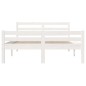 vidaXL Estructura de cama madera maciza blanco 120x200 cm vidaXL Estructura de cama madera maciza blanco 120x200 cm