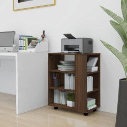 vidaXL Armario con ruedas madera contrachapada roble marrón 60x35x75cm
