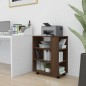 vidaXL Armario con ruedas madera contrachapada roble marrón 60x35x75cm vidaXL Armario con ruedas madera contrachapada roble marrón 60x35x75cm