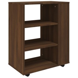vidaXL Armario con ruedas madera contrachapada roble marrón 60x35x75cm