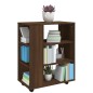 vidaXL Armario con ruedas madera contrachapada roble marrón 60x35x75cm vidaXL Armario con ruedas madera contrachapada roble marrón 60x35x75cm