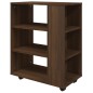 vidaXL Armario con ruedas madera contrachapada roble marrón 60x35x75cm vidaXL Armario con ruedas madera contrachapada roble marrón 60x35x75cm