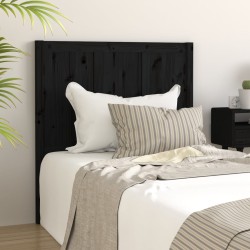 vidaXL Cabecero de cama madera maciza de pino negro 80,5x4x100 cm