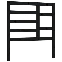 vidaXL Cabecero de cama madera maciza de pino negro 81x4x104 cm