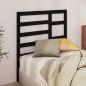 vidaXL Cabecero de cama madera maciza de pino negro 81x4x104 cm vidaXL Cabecero de cama madera maciza de pino negro 81x4x104 cm